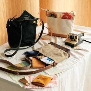 The Superior Labor Leather Bottom Shoulder Bag Deep S (3 colours)