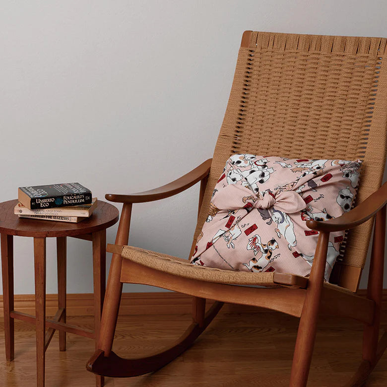 104 Cats Suggested As The Fifty Three Stations Of The Tokaido Pink Furoshiki