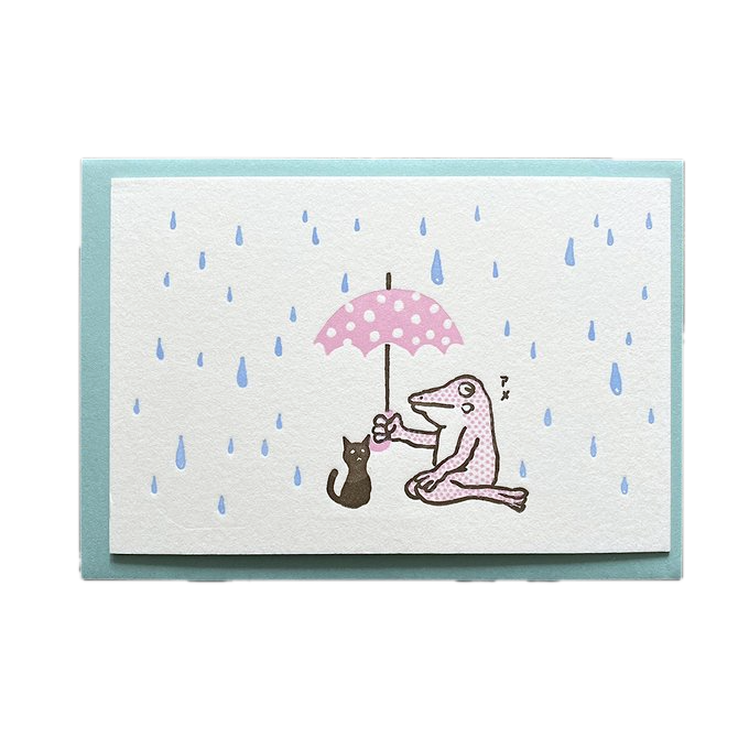 KAPPADO letterpress card : Rain