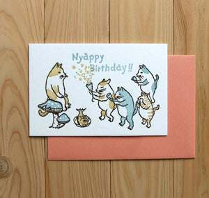 KAPPADO letterpress card : Nyappy Birthday
