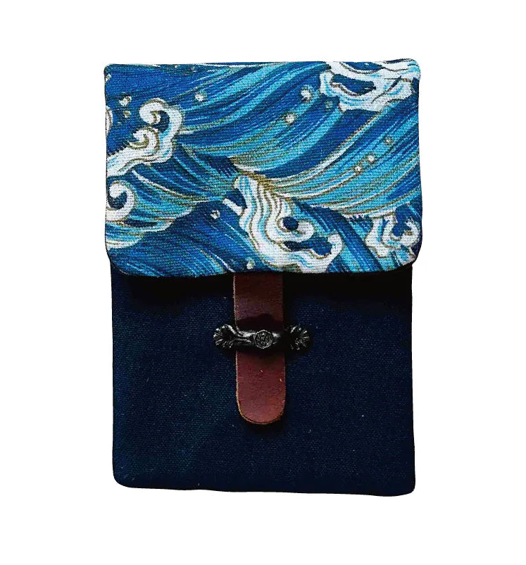 Kyoku Haku Seven-pen window grille pattern flip-top pen case (4 options)