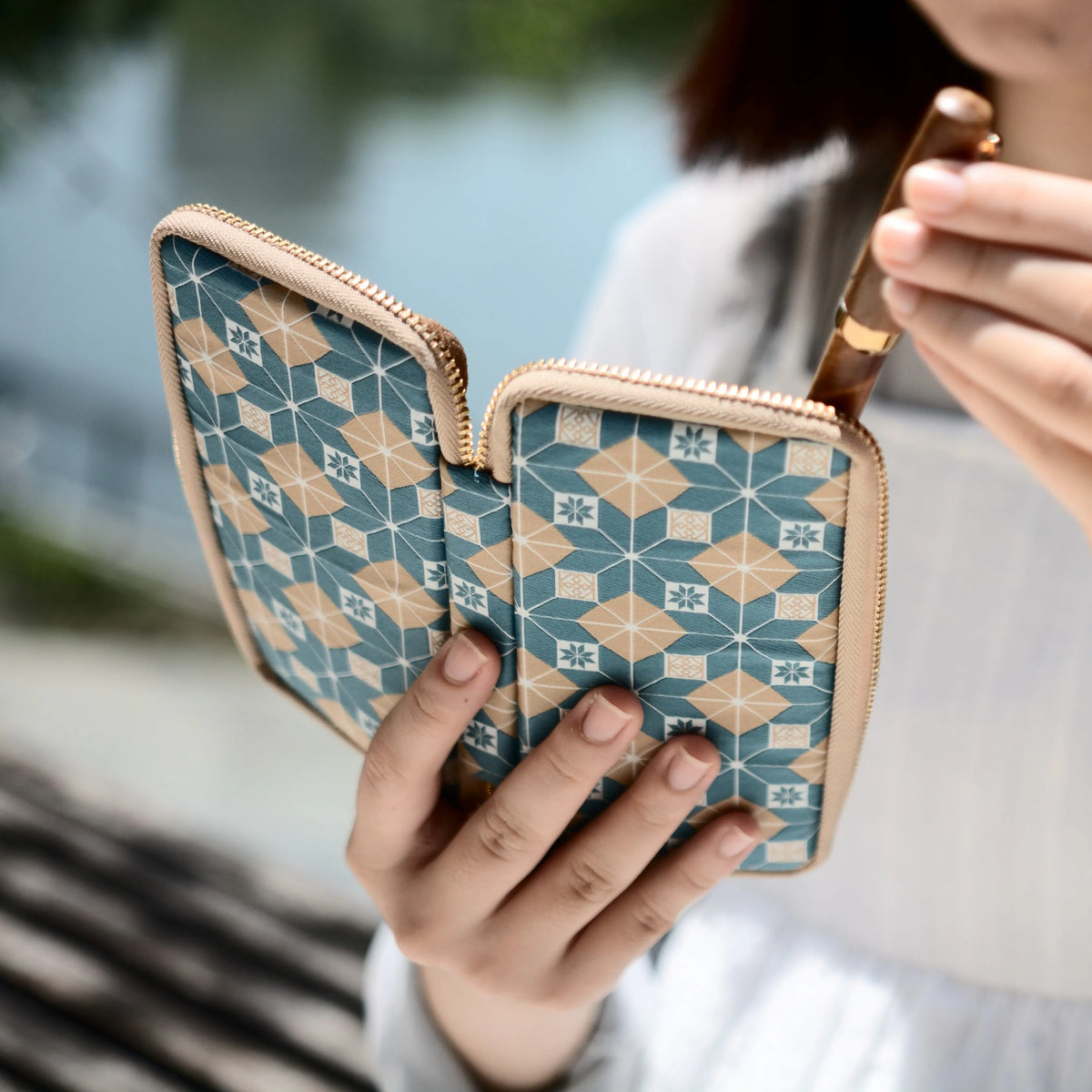 Kyoku Haku Zippered 3 Slots Pen Case (4 patterns)