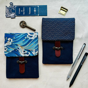 Kyoku Haku Seven-pen window grille pattern flip-top pen case (4 options)
