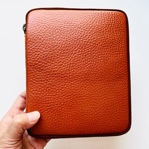 Kyoku Haku Zippered 10 soft Vegetable Tanned Leather Pen Case (2 colours)