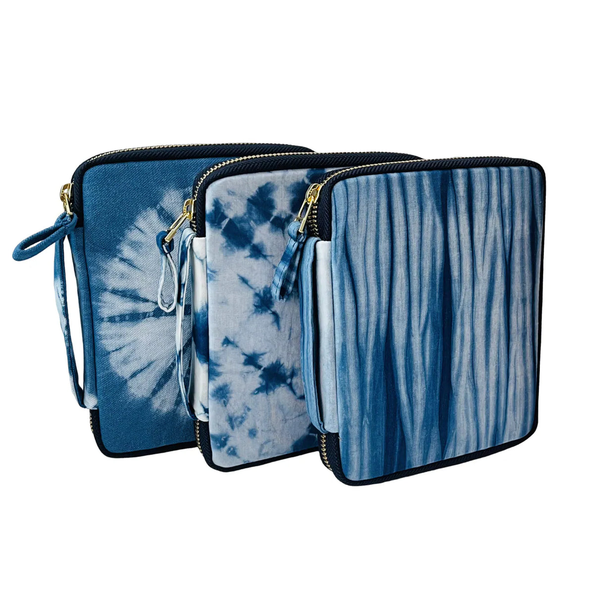 Kyoku Haku 10-piece pen case (dyed indigo, 2 patterns) - NOMADO Store 