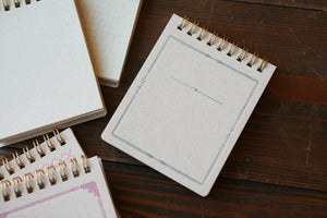 Kohunkan Retro Letterpress Ring Memo Pad Notebook (5 patterns)
