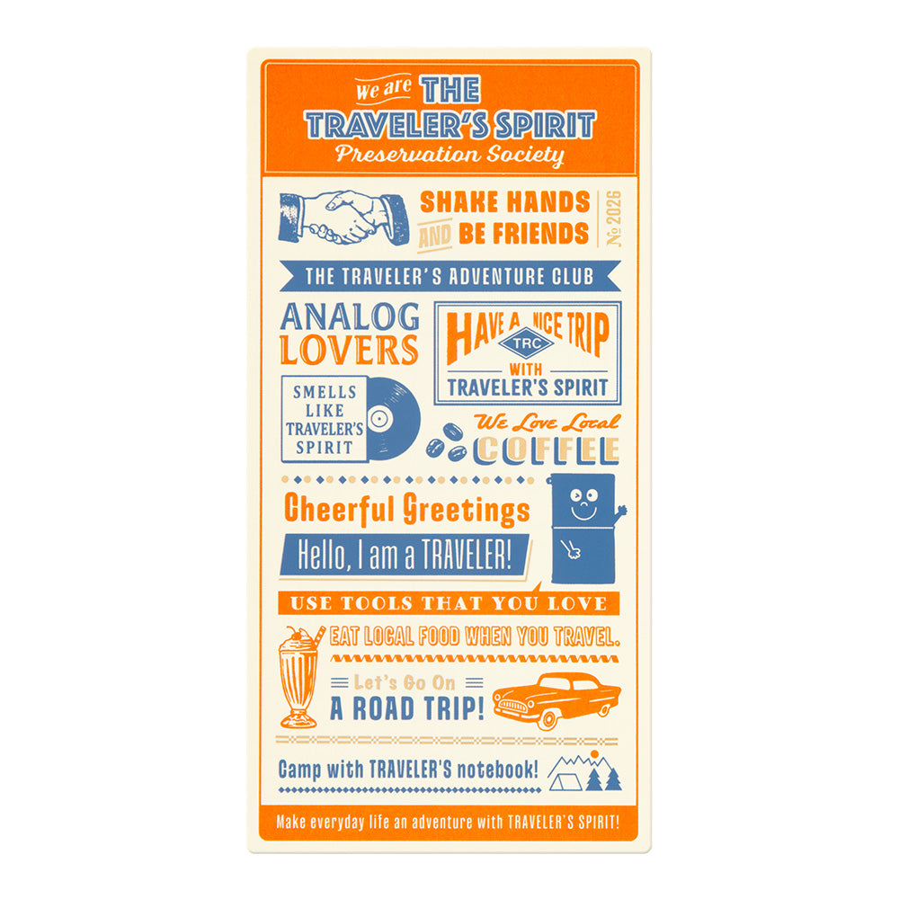 2026 Diary Traveler's Notebook (TRC) Plastic Underlay (Regular size) PREORDER