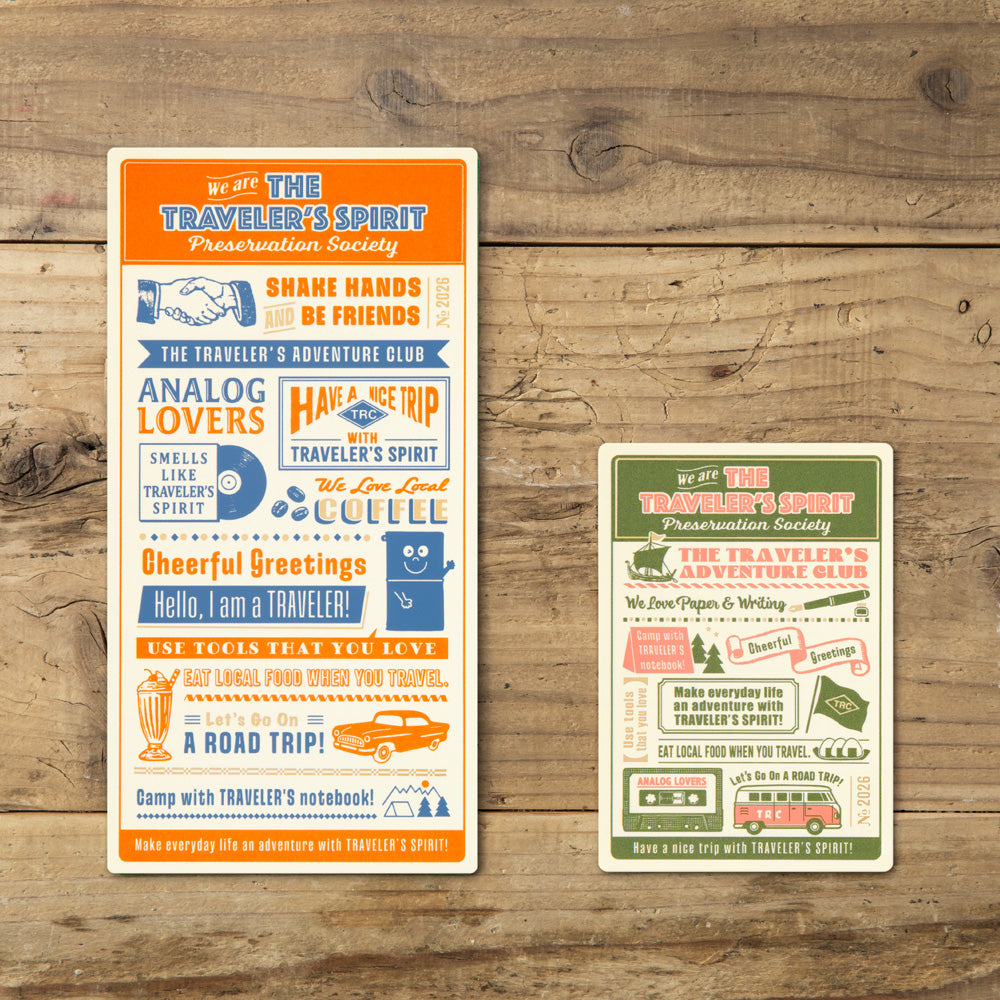 2026 Diary Traveler's Notebook (TRC) Plastic Underlay (Passport size)