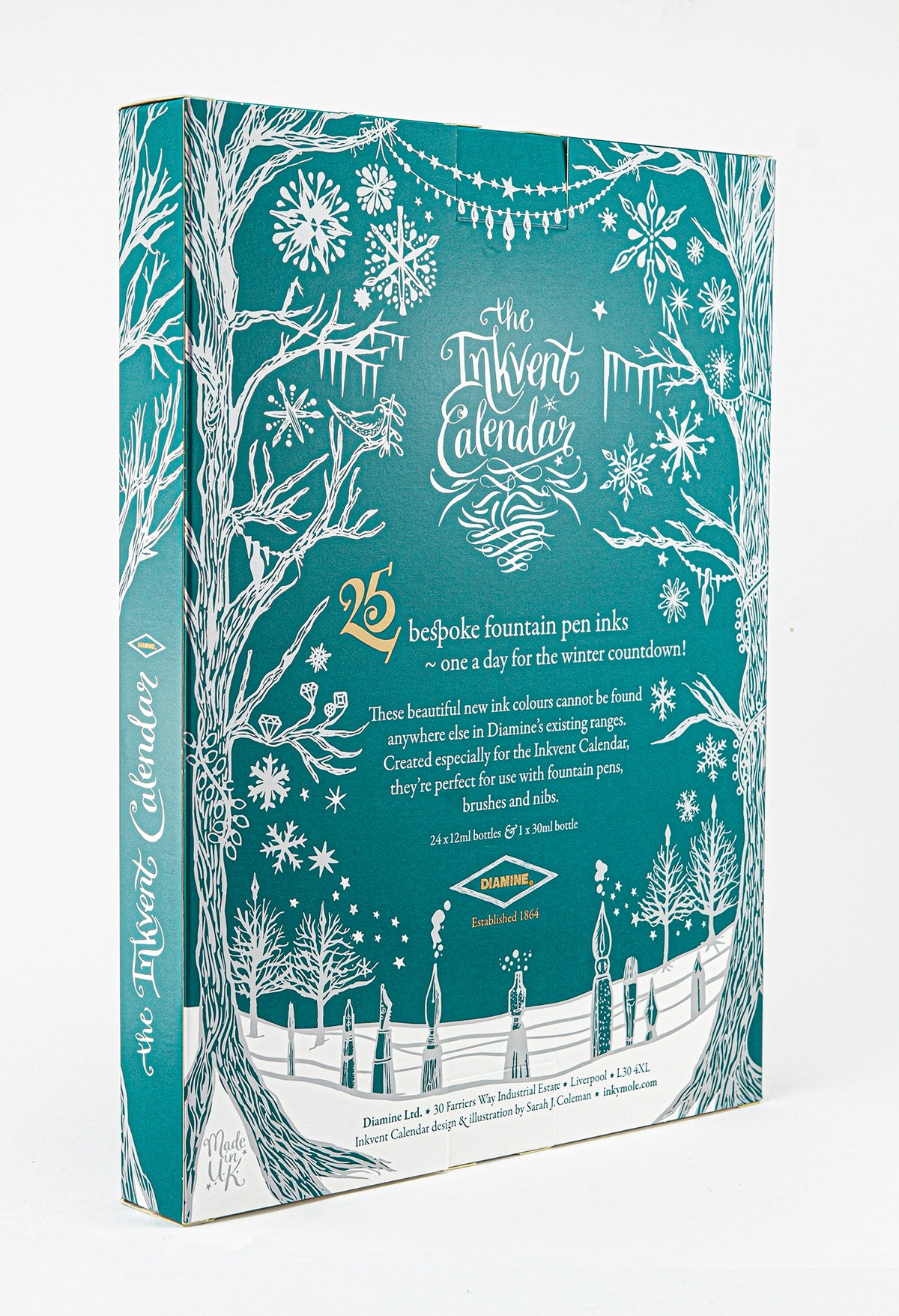 Diamine 2025 Inkvent Calendar Teal Edition