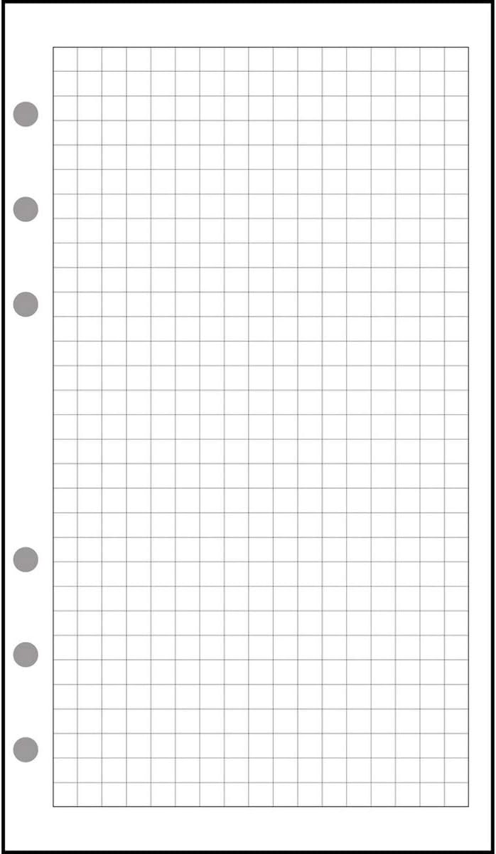Exatime 17 White grid ring planner refill