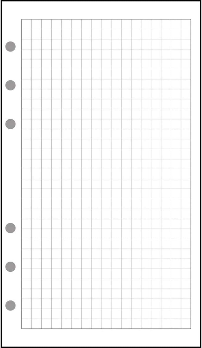 Exatime 17 White grid ring planner refill