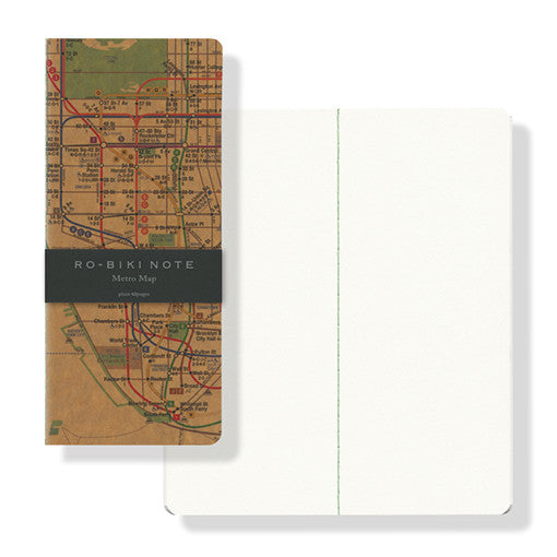 Yamamoto Paper "RO-BIKI NOTE" MAP SERIES Plain Metro Map Notebook