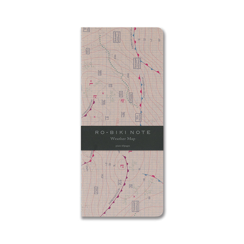 Yamamoto Paper "RO-BIKI NOTE" MAP SERIES Plain Weather Map Notebook