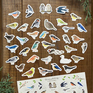 Itsuko Naka Birdwatching Flake Sticker set