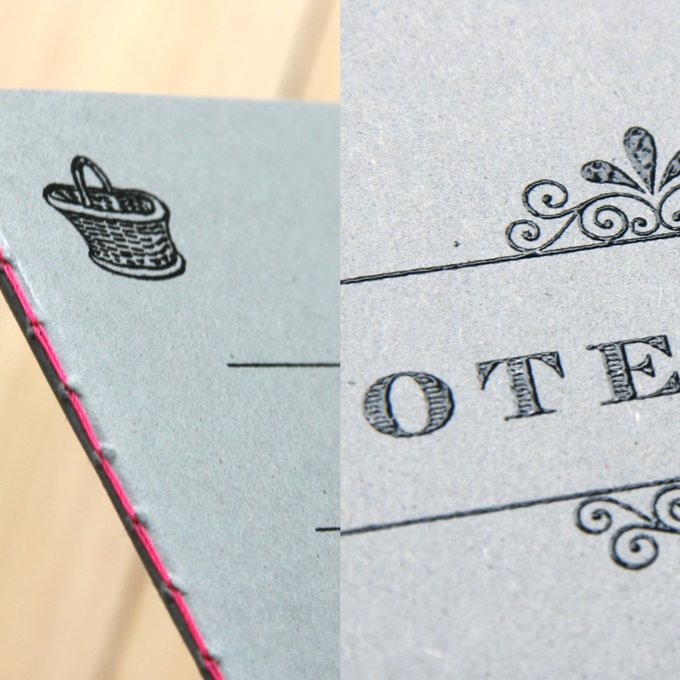 KAPPADO Letterpress printed notebook (3 cover designs)