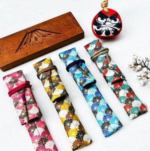 Kyoku Haku Japanese style flower single pen case (6 patterns) - NOMADO Store 