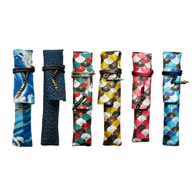Kyoku Haku Japanese style flower single pen case (6 patterns) - NOMADO Store 