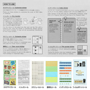 2026 Traveler's Notebook (TRC) - Diary Customize Sticker Set. PREORDER