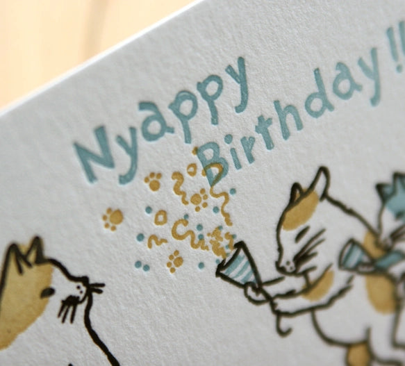 KAPPADO letterpress card : Nyappy Birthday