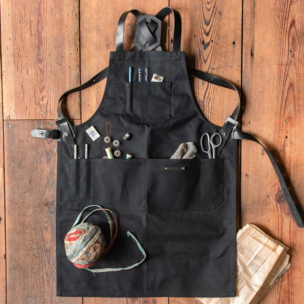 Peg and Awl The Franklin Maker's Apron (coal/black)