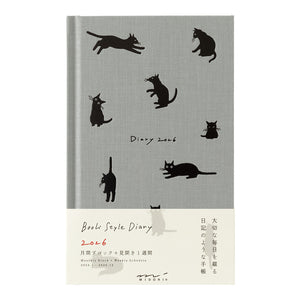 Midori Diary Book type Cat grey 2026 - Preorder