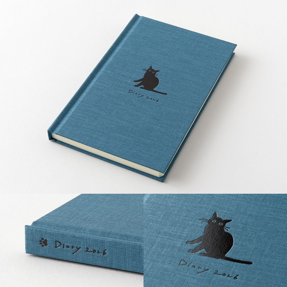 Midori Diary Book type Cat navy 2026 - Preorder