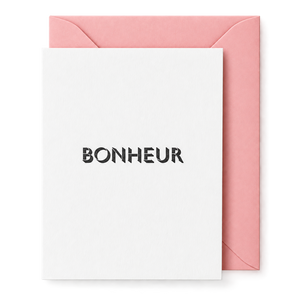 Nomado Kappan "BONHEUR" Letterpress Card