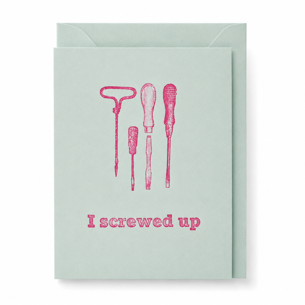 Nomado Kappan "I Screwed Up" Letterpress Card - NOMADO Store 