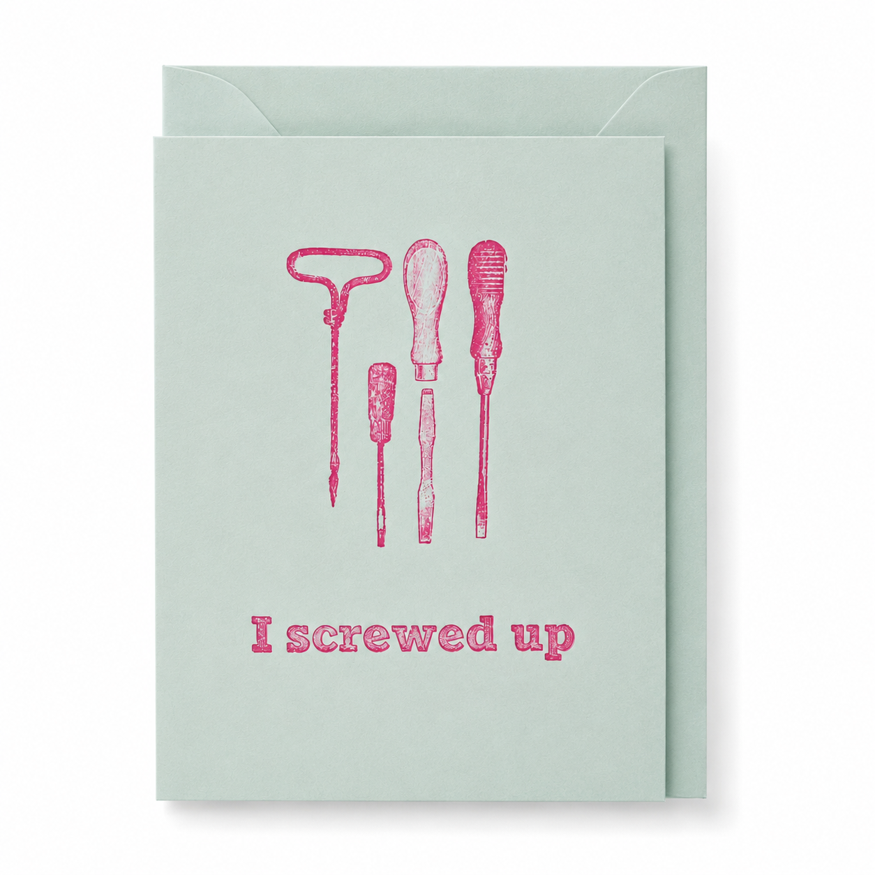 Nomado Kappan "I Screwed Up" Letterpress Card
