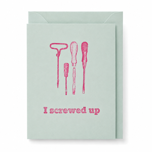 Nomado Kappan "I Screwed Up" Letterpress Card - NOMADO Store 