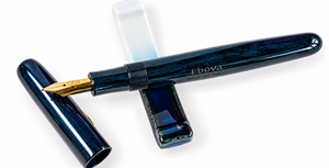 Eboya Houju M size Fountain Pen (Shinkai Blue)
