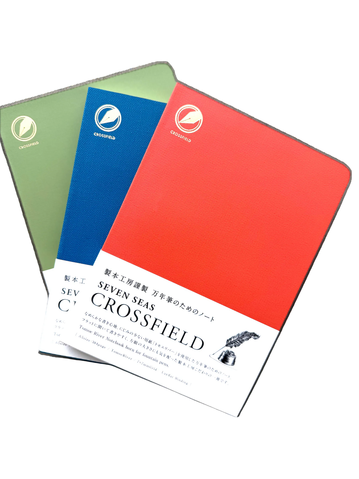 WATANABE BookBinding Seven Seas Crossfield Notebook 7mm grid (4 colours, A5)