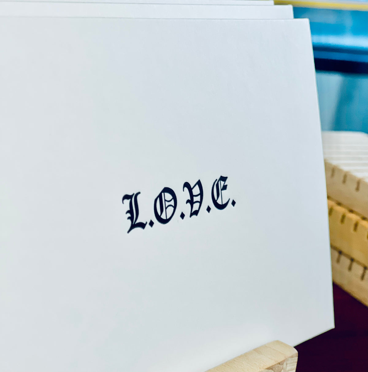 Nomado Kappan - L.O.V.E. – Letterpress Love Card