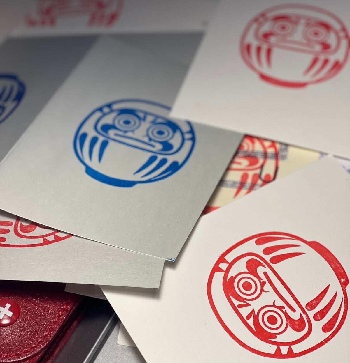 Nomado Kappan - Daruma – Japanese Letterpress Greeting Card (3 colours)