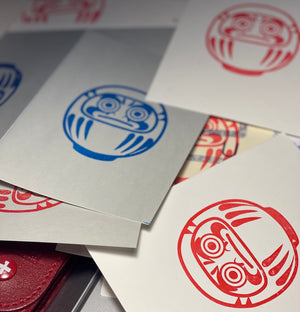 Nomado Kappan - Daruma – Japanese Letterpress Greeting Card (3 colours)