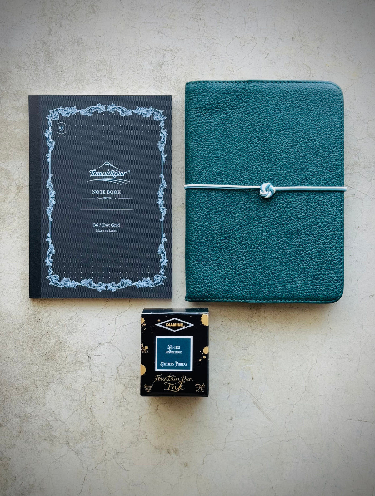 Ateliers Phileas Passepartout B6 Goatskin Notebook Cover (Japanese Indigo)