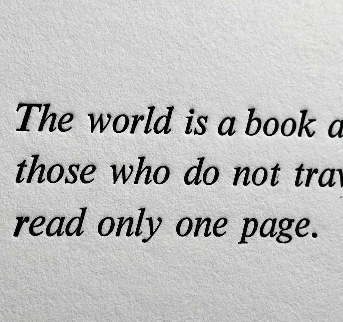 Nomado Kappan "Travel" Letterpress Card