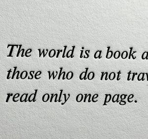 Nomado Kappan "Travel" Letterpress Card