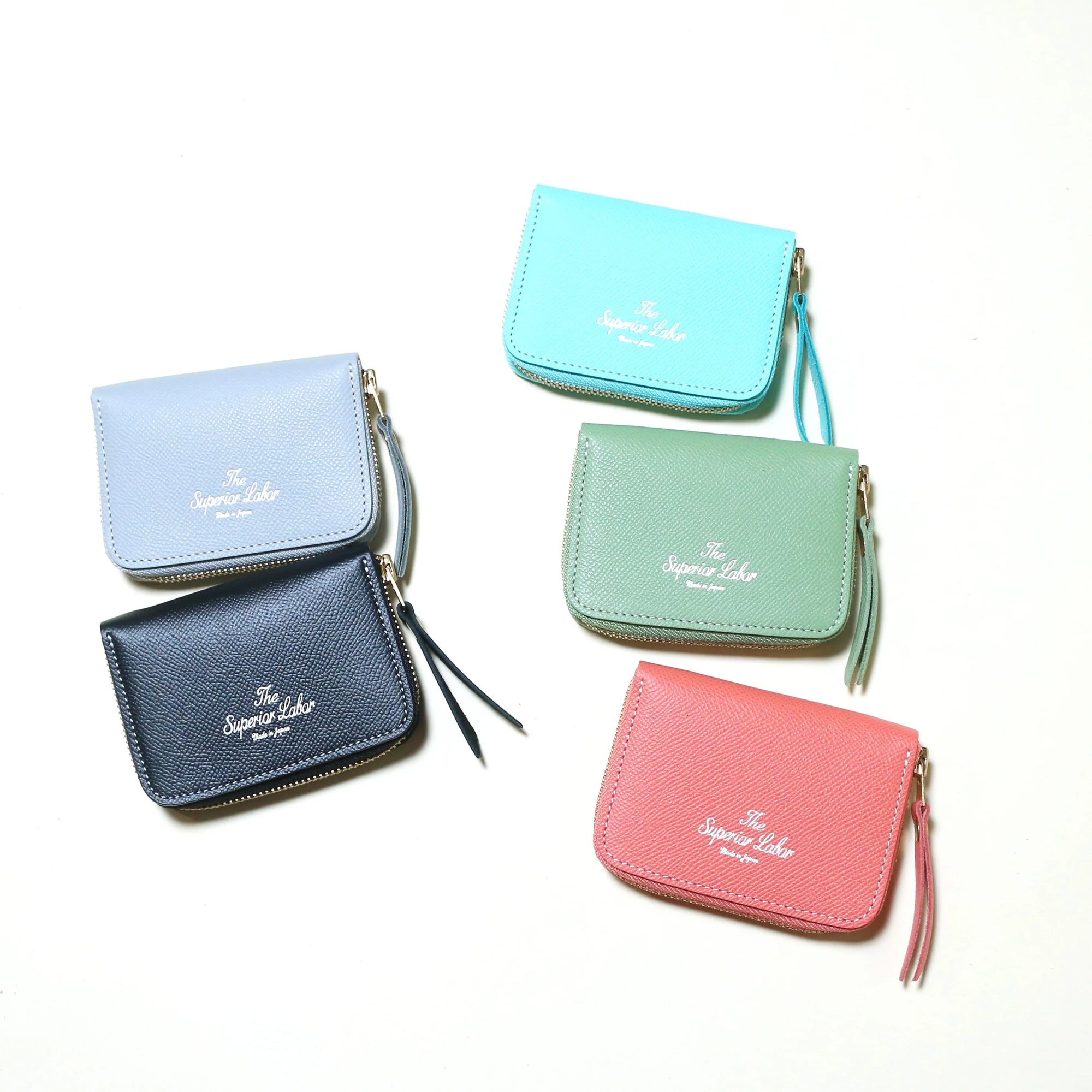 The Superior Labor Calf zip small wallet (5 colours)