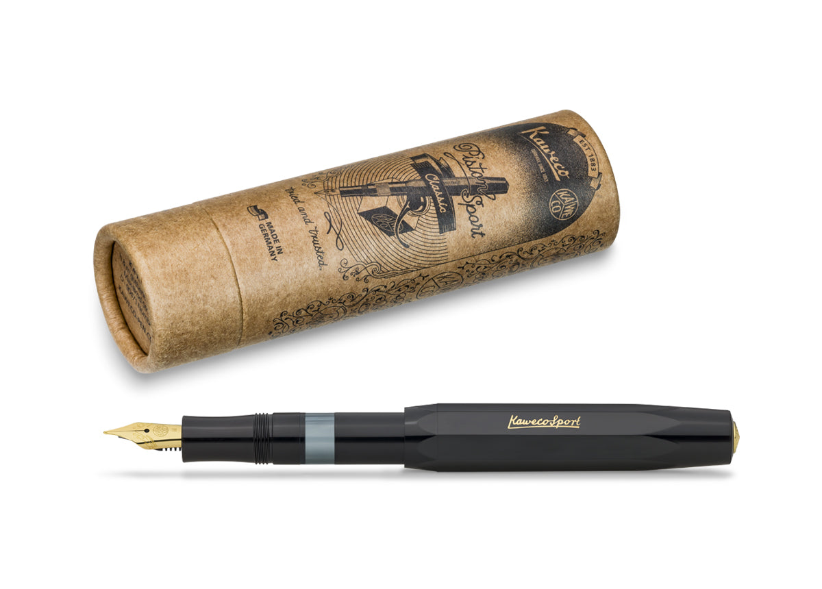 Kaweco PISTON SPORT Classic Black/Gold Fountain Pen