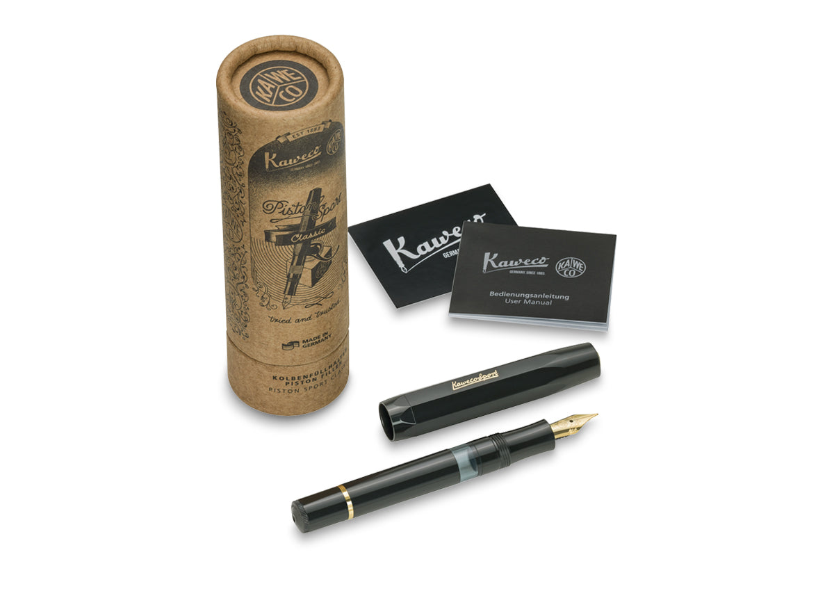 Kaweco PISTON SPORT Classic Black/Gold Fountain Pen
