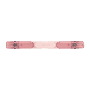 A pink plastic book clip in pink and the brand name 'Campus' embossed in the center, shown horizontally against a plain white background.