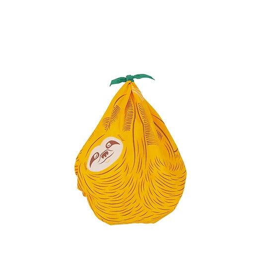 MUSUBI × COCHAE – Aqua Drop Furoshiki 70 cm – Sloth Yellow