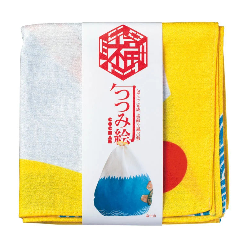 MUSUBI × COCHAE – Fuku Furoshiki 48 cm – Mt. Fuji Yellow