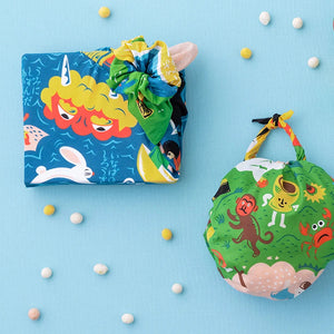 MUSUBI × COCHAE – Furoshiki 70 cm – Japanese Folktales - The Sea Blue