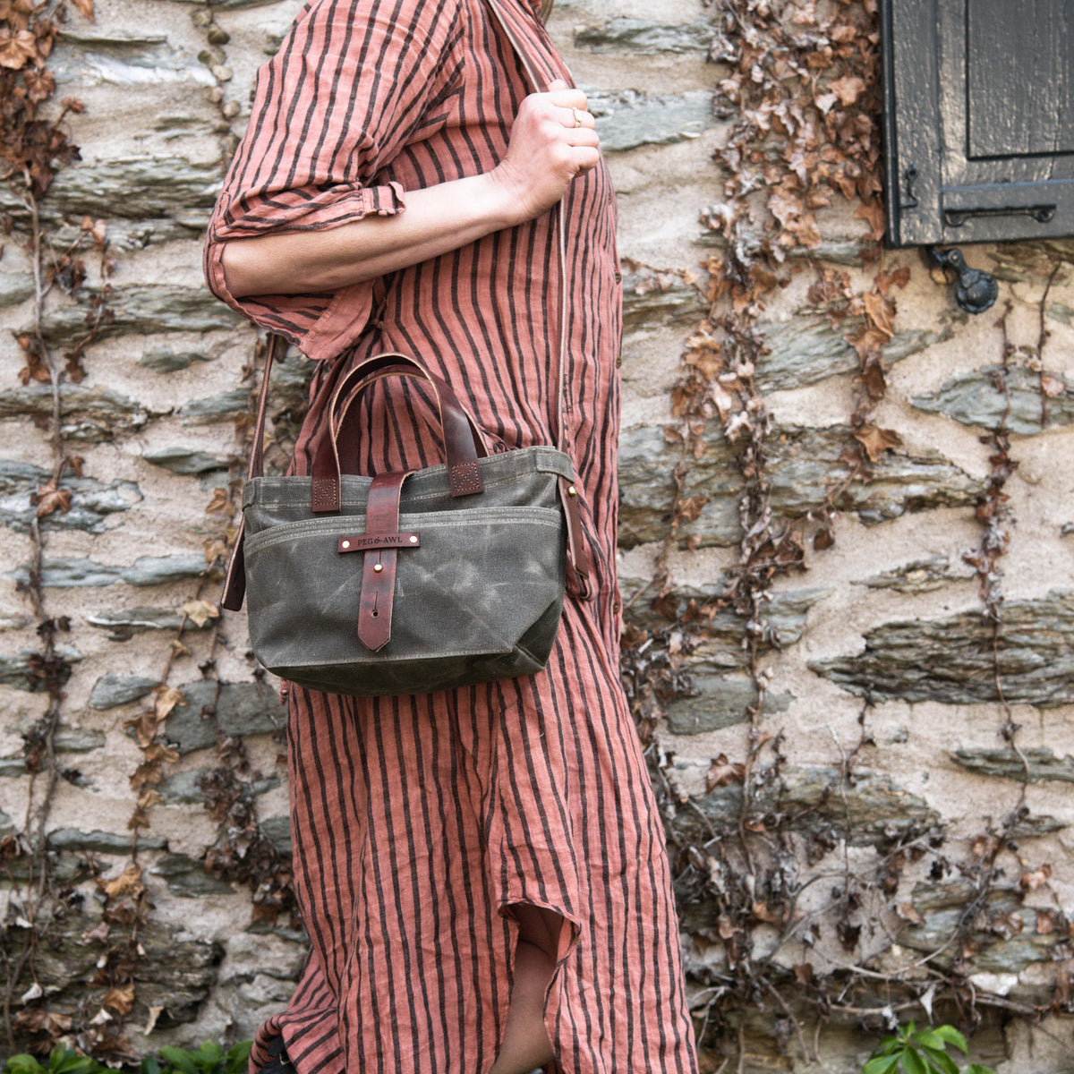 Peg & Awl Mini Waxed Canvas Tote - (6 colours)