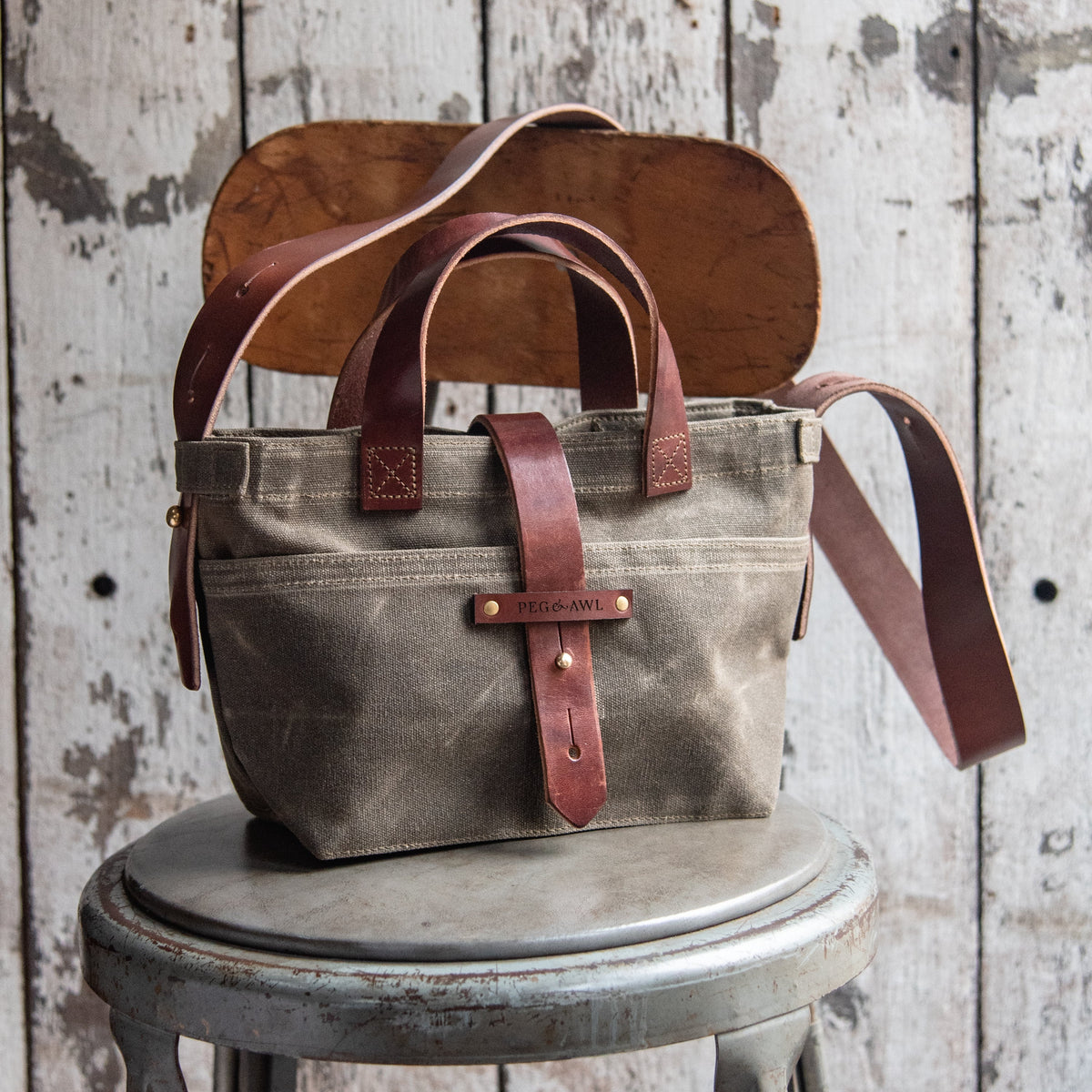 Peg & Awl Mini Waxed Canvas Tote - (6 colours)