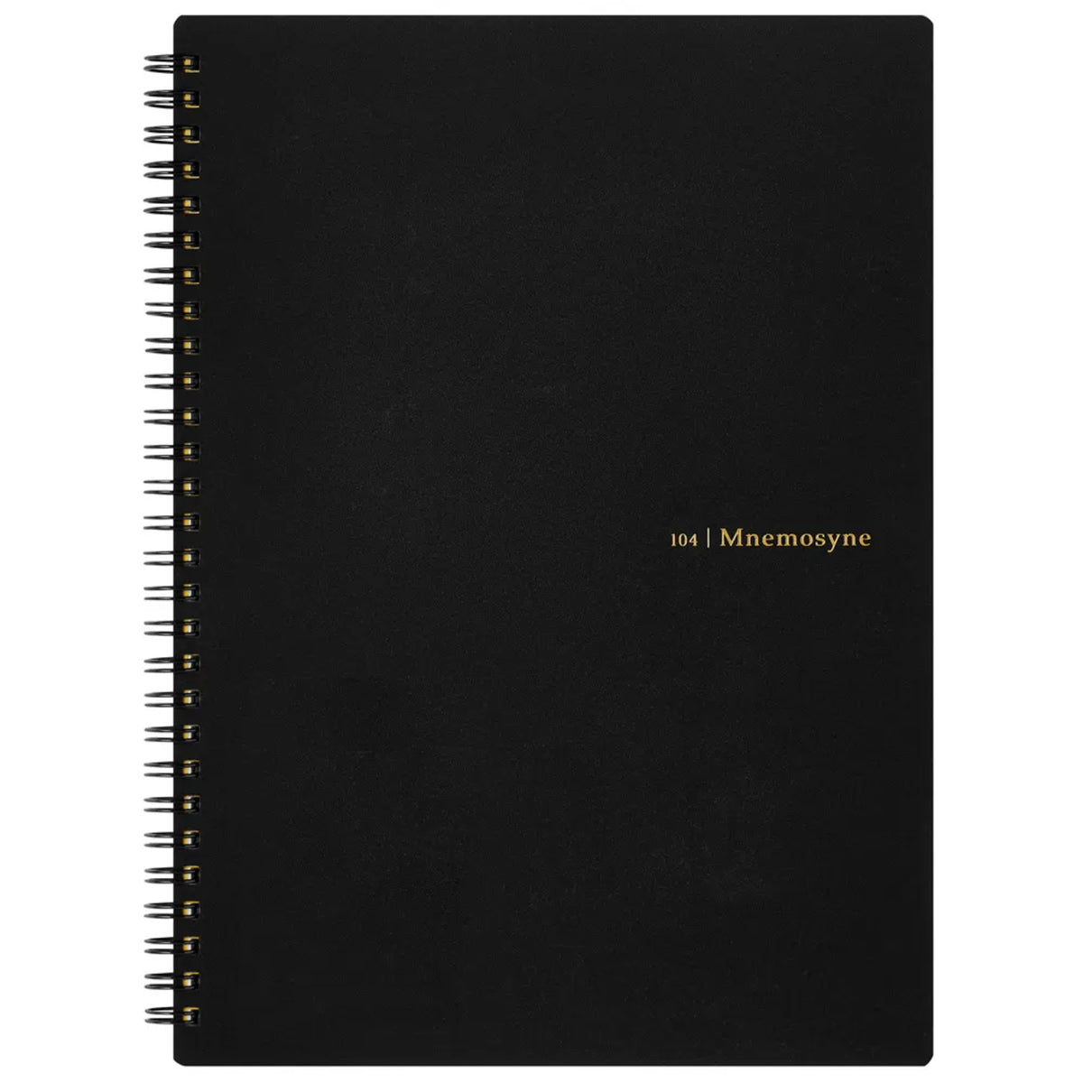 Maruman Mnemosyne N104JP B5 notebook with black polypropylene cover and gold logo