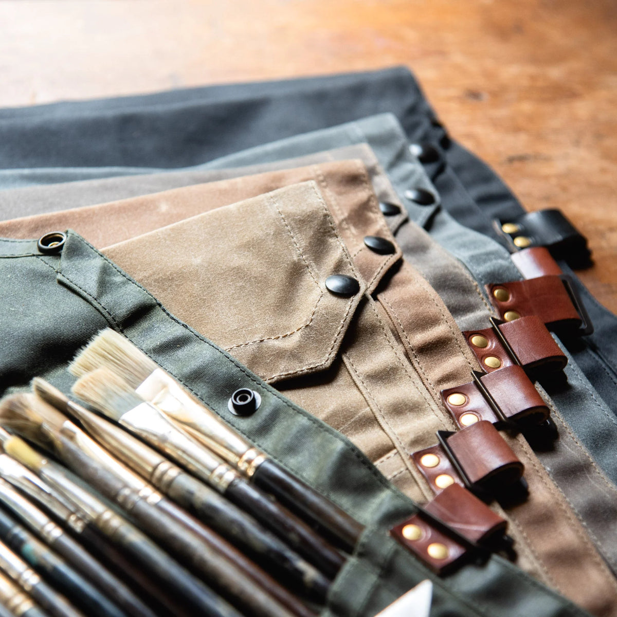 Peg and Awl Helga Paint Brush Roll (7 colours)