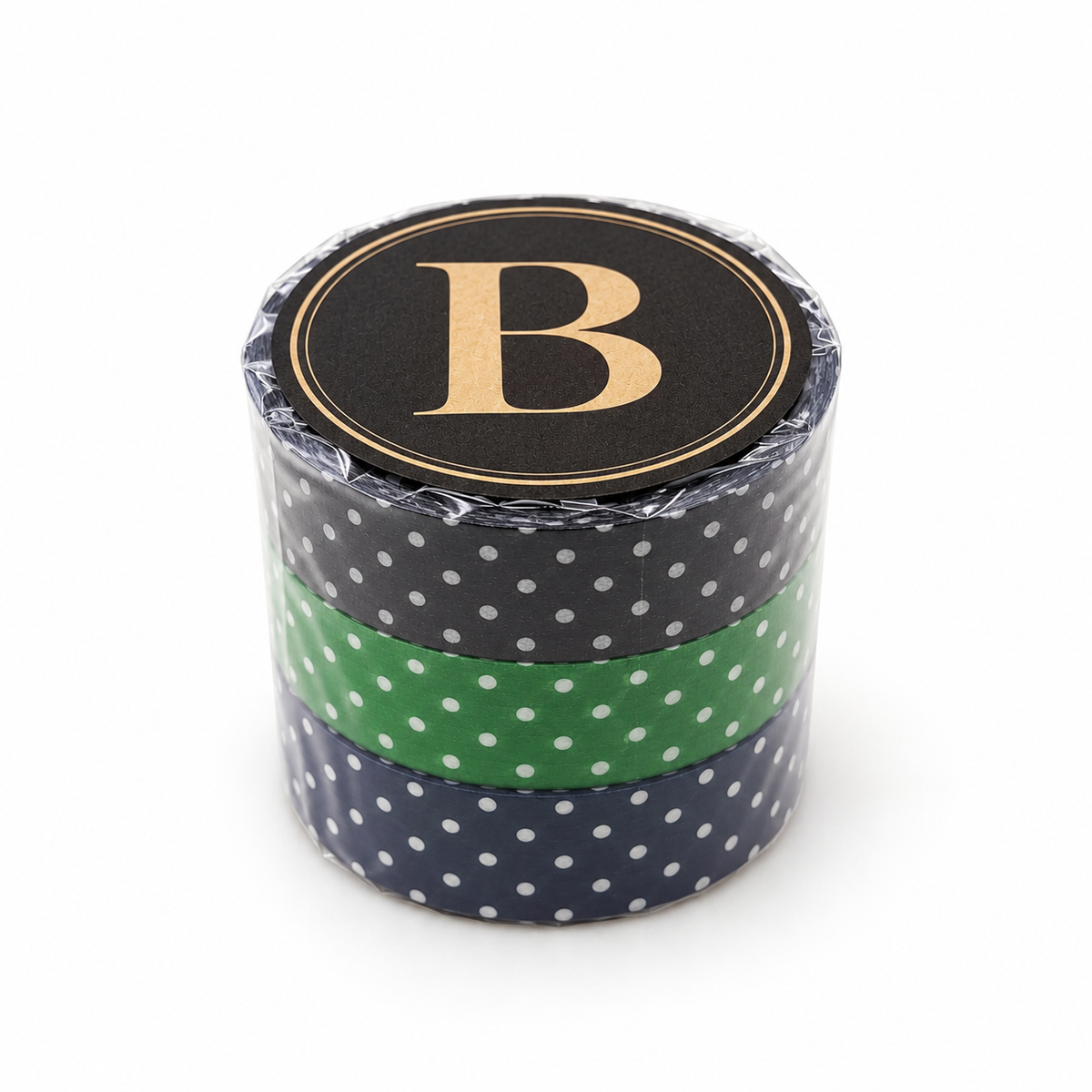Classiky Pin Dots Masking Tape 3 colors set - black and green